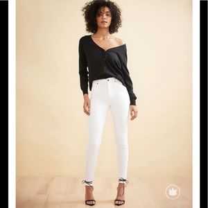 YOGA JEANS Rachel Skinny in White